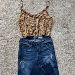 Jeans Skinny size 8, top size S